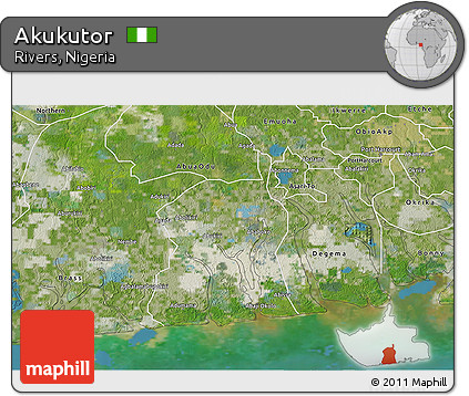 Satellite 3D Map of Akukutor