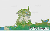 Satellite 3D Map of Akukutor, single color outside