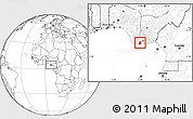 Blank Location Map of Akukutor