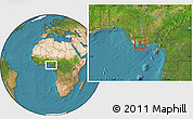 Satellite Location Map of Akukutor