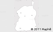 Silver Style Simple Map of Akukutor, cropped outside