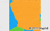 Political Simple Map of Etche