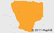 Political Simple Map of Etche, single color outside