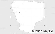 Silver Style Simple Map of Etche, single color outside