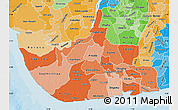 Political Shades Map of Rivers