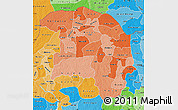 Political Shades Map of Sokoto