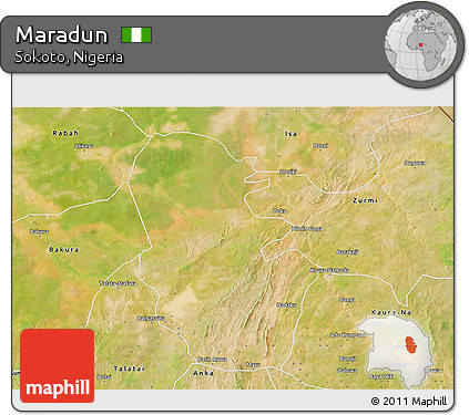 Satellite 3D Map of Maradun