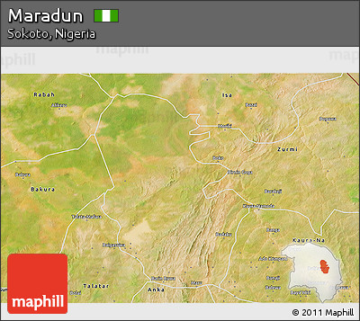 Satellite 3D Map of Maradun