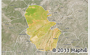 Satellite 3D Map of Maradun, semi-desaturated