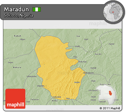 Savanna Style 3D Map of Maradun
