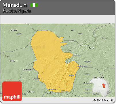 Savanna Style 3D Map of Maradun