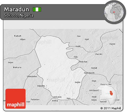 Silver Style 3D Map of Maradun