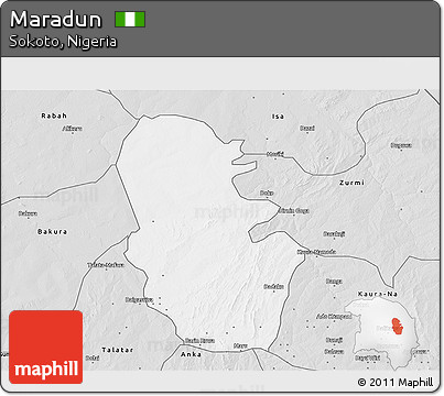 Silver Style 3D Map of Maradun