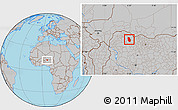 Gray Location Map of Maradun