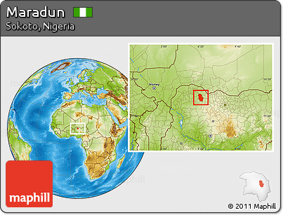 Physical Location Map of Maradun