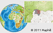 Physical Location Map of Maradun, highlighted country, highlighted parent region