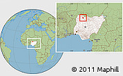 Savanna Style Location Map of Maradun, highlighted country, within the entire country