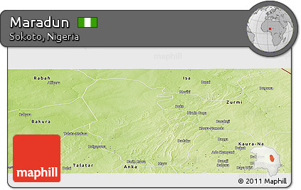 Physical Panoramic Map of Maradun