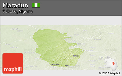 Physical Panoramic Map of Maradun, lighten