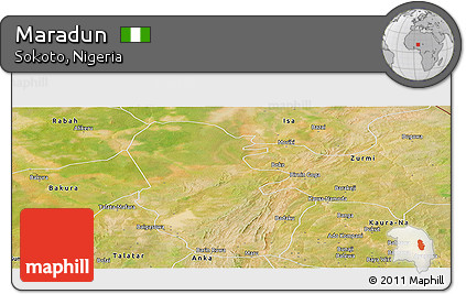 Satellite Panoramic Map of Maradun