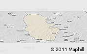 Shaded Relief Panoramic Map of Maradun, desaturated