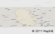 Shaded Relief Panoramic Map of Maradun, semi-desaturated