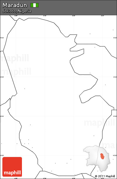 Blank Simple Map of Maradun, no labels