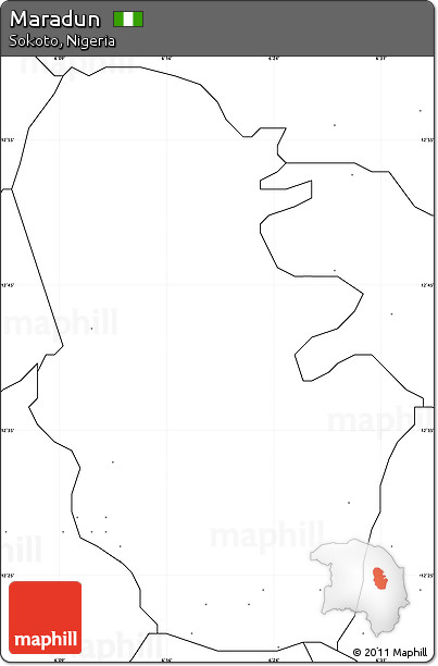Blank Simple Map of Maradun, no labels