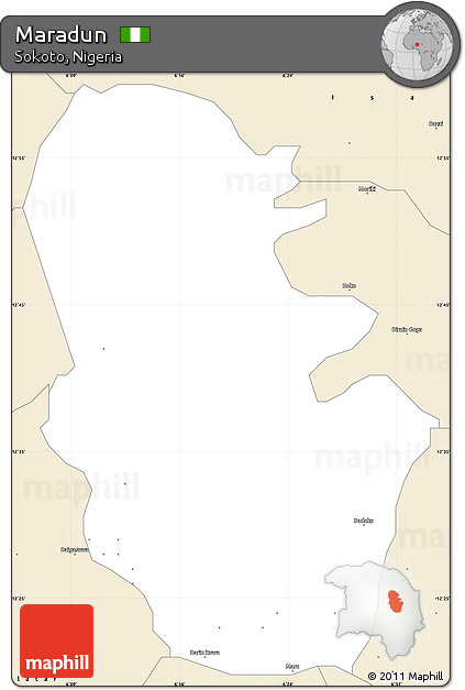 Classic Style Simple Map of Maradun