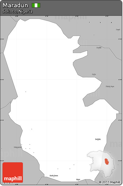 Gray Simple Map of Maradun