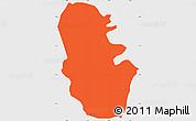 Political Simple Map of Maradun, single color outside