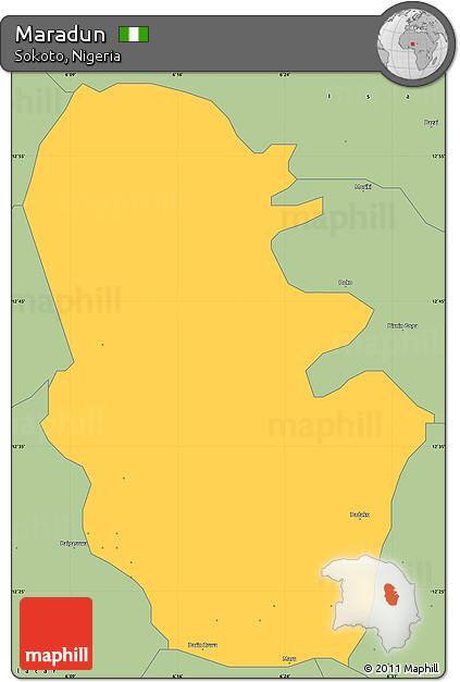 Savanna Style Simple Map of Maradun