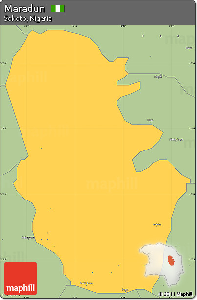 Savanna Style Simple Map of Maradun