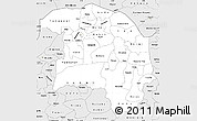 Silver Style Simple Map of Sokoto