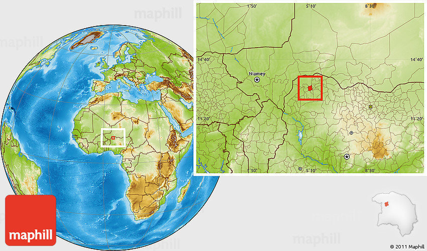 Physical Location Map of Wamakko