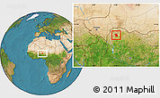 Satellite Location Map of Yabo