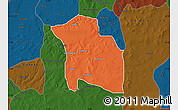 Political Map of Yabo, darken