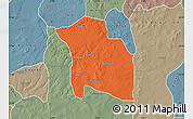 Political Map of Yabo, semi-desaturated