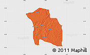 Political Map of Yabo, single color outside