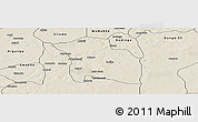 Shaded Relief Panoramic Map of Yabo