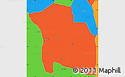 Political Simple Map of Yabo