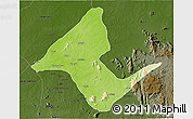 Physical 3D Map of Donga, darken
