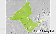 Physical 3D Map of Donga, lighten, desaturated