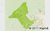 Physical 3D Map of Donga, lighten