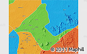 Political 3D Map of Donga