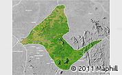 Satellite 3D Map of Donga, lighten, desaturated