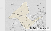 Shaded Relief 3D Map of Donga, desaturated