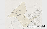 Shaded Relief 3D Map of Donga, lighten