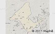 Shaded Relief 3D Map of Donga, semi-desaturated