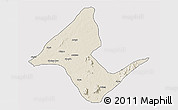 Shaded Relief 3D Map of Donga, single color outside